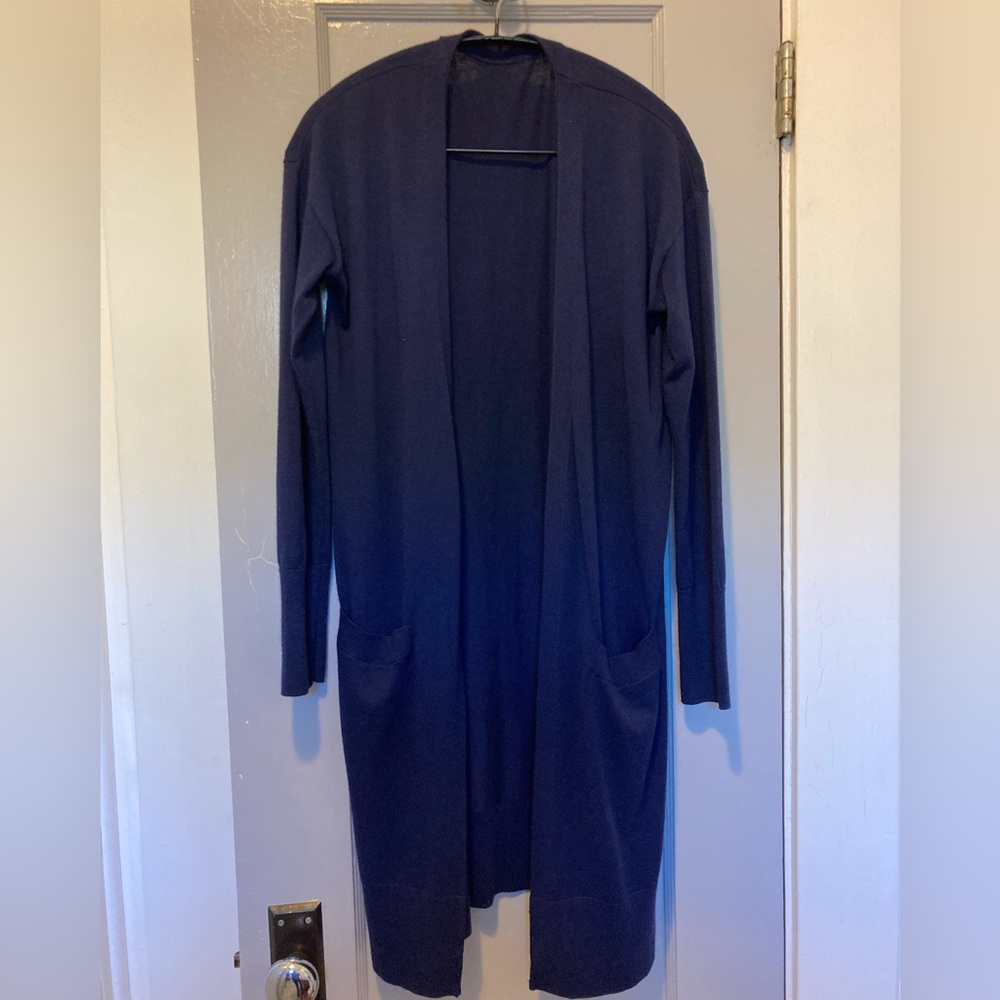 EUC Navy Blue Long Cardigan (Caslon)